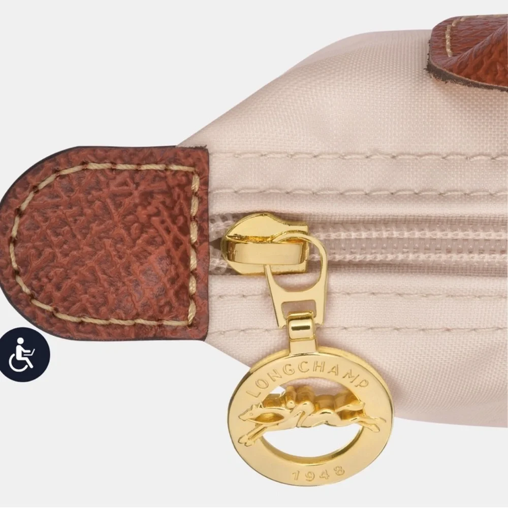 🐈 ☁️🍑Authentic Longchamp LE PLIAGE ORIGINAL POUCH WITH HANDLE - paper colour🍑☁️🐈 - Picture 11 of 17